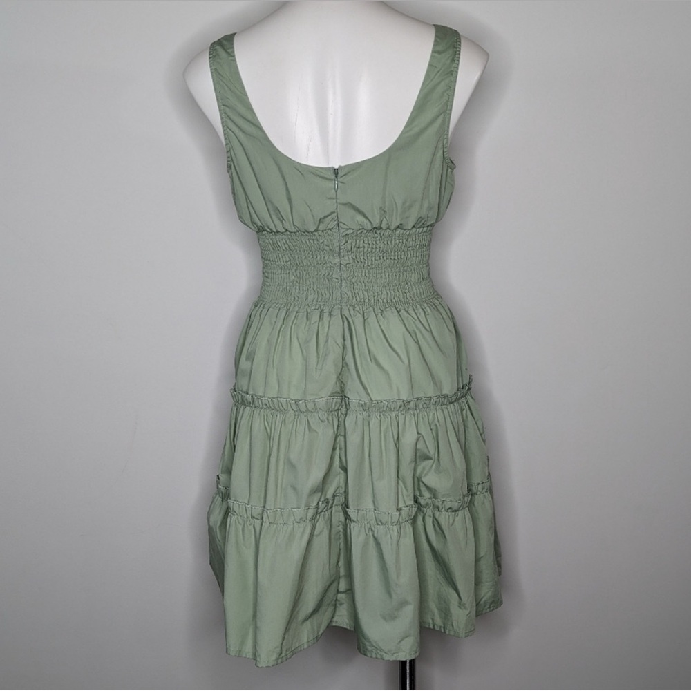 Emory Park Green Tiered Ruffled Mini Dress - Small - Picture 6 of 9